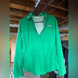Green Columbia Fishing Shirt